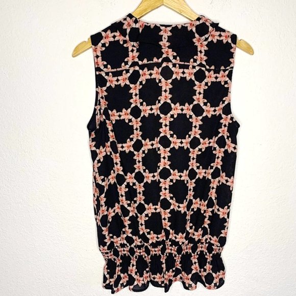 NWOT, Karl Lagerfeld, Floral Button Down Ruffle Blouse, Small - Picture 6 of 6